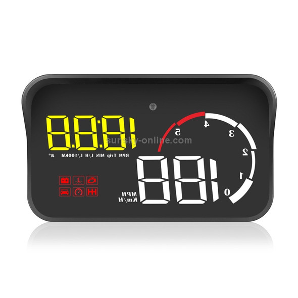 M10 3.5 inch Universal Car OBD2 HUD Vehicle-mounted Head Up Display (Yellow)