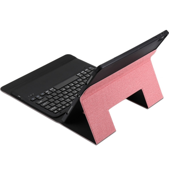 K09 Ultra-thin One-piece Bluetooth Keyboard Case for iPad Pro 12.9 inch ?2018?, with Bracket Function (Pink)