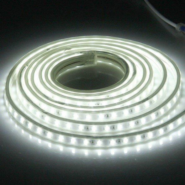 Casing Waterproof LED Light Strip, Length: 2m, Waterproof IP65 SMD 5730 LED Light with Power Plug, 120 LED/m, AC 220V(White Light)