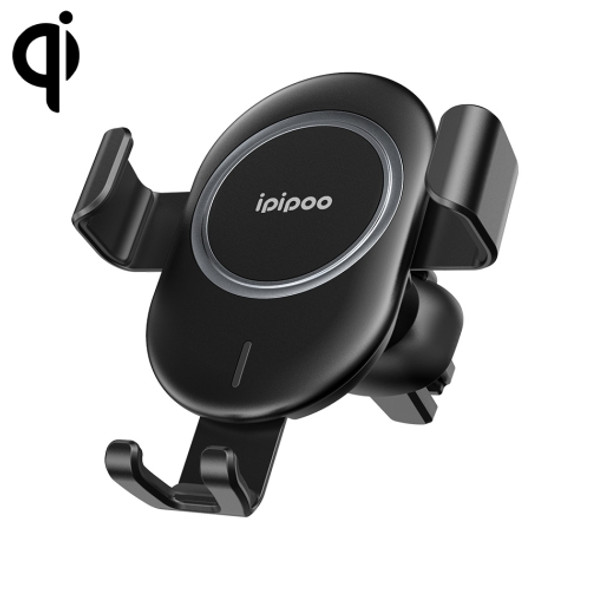 ipipoo WP-2 Qi Standard Wireless Charger Gravity Sensing Car Air Outlet Phone Holder, Suitable for 4.7 - 6.0 inch Smartphones