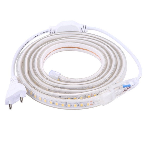 Casing Waterproof LED Light Strip, Length: 3m, Waterproof IP65 SMD 5730 LED Light with Power Plug, 120 LED/m, AC 220V(Warm White)