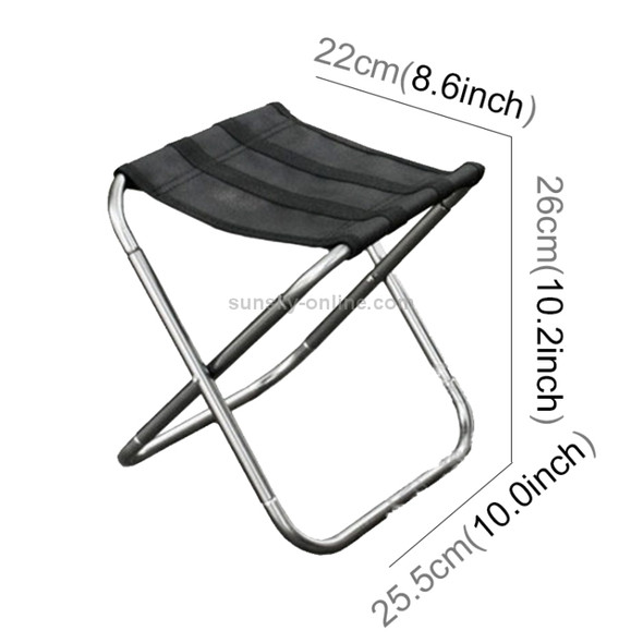 Outdoor Portable Folding Stool, Size: 25*22*26cm(Silver)