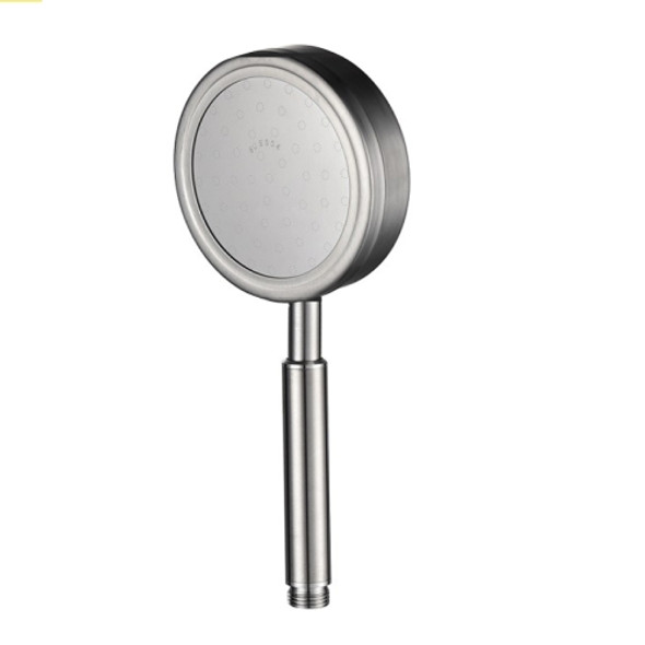 Removable and Washable 304 Stainless Steel Round Pressurized Handheld Shower Head, Size: 117mm(Silver)