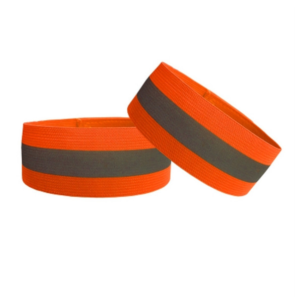 Reflective Band High Visibility Elastic Wristbands Outdoor Sports Running Cycling Night WarningWrist Band(Orange)
