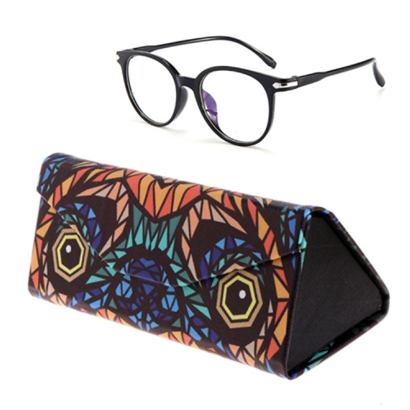 Foldable Triangle Animal Print Glasses Case Sunglasses Myopia Frame Case(Dog)