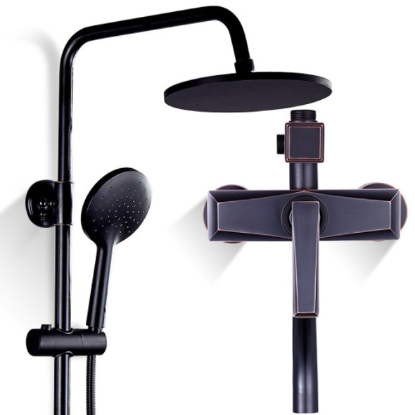 Light Luxury Fashion All-copper Three-speed Black Shower Set, Specification: HT990103