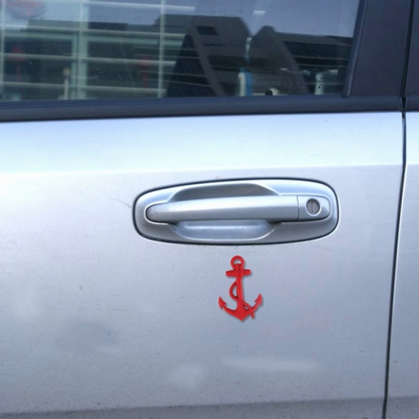 Ship Anchor Shape Car Auto Metal Free Stickers(Red)