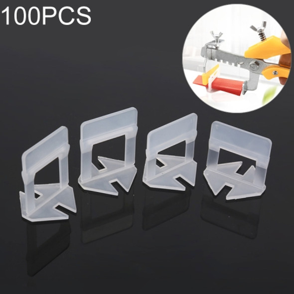 100 PCS 2.5mm Tile Leveling System Clips Kit Wall Floor Tile Spacer Tiling Tool for Paving Locator Tool OG6480