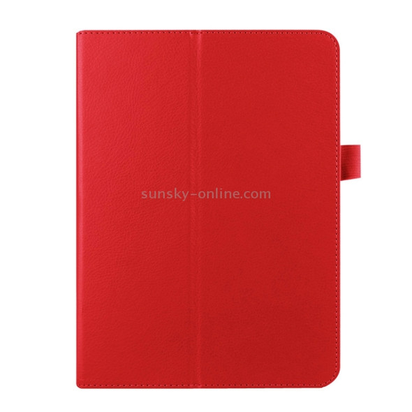 Litchi Texture Horizontal Flip Solid Color Smart Leather Case with Two-folding Holder & Sleep / Wake-up Function for Galaxy Tab S2 9.7 / T815(Red)
