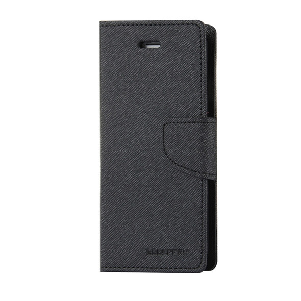 GOOSPERY FANCY DIARY for iPhone 6 & 6s Cross Texture Horizontal Flip Leather Case with Card Slots & Wallet & Holder(Black)