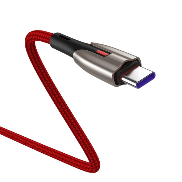 JOYROOM S-M379 5.5A USB-C / Type-C to USB Super Quick-charging Braided Data Cable, Length: 2m(Red)