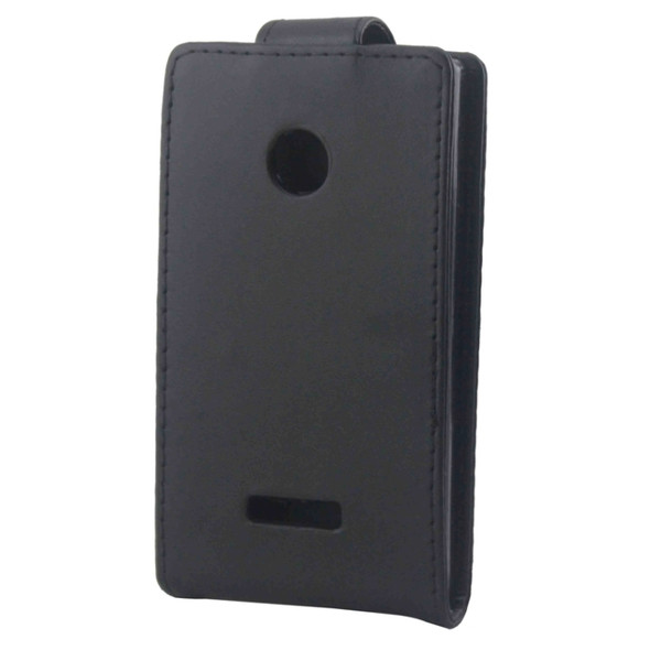 Vertical Flip Magnetic Button Leather Case for Microsoft Lumia 532