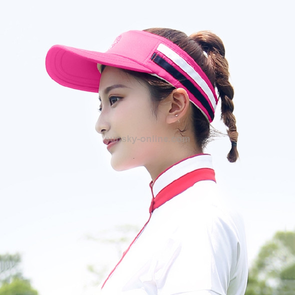 PGM Golf Comfortable and Breathable Topless Cap Casual Sports Sunhat for Women (Rose Red)