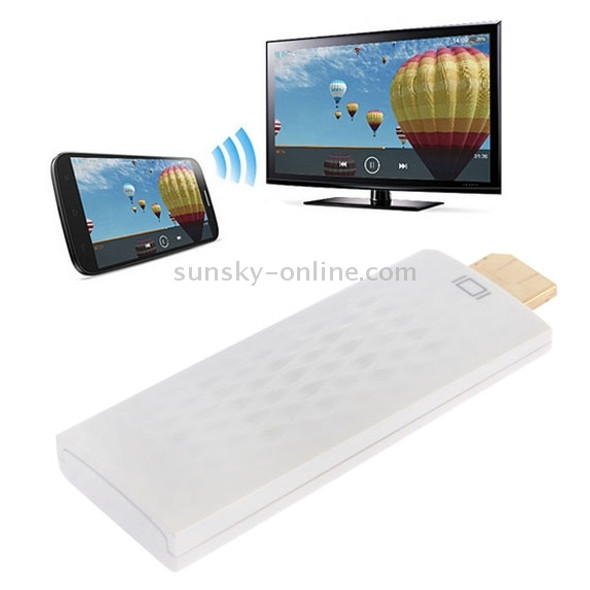 Wireless HDMI Miracast DLNA Display Dongle, CPU: ARM Cortex A9 Single Core 1.2GHz, Support WIFI + HDMI(White)