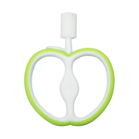 Baby Apple Shaped Silicone Toothbrush(Green)