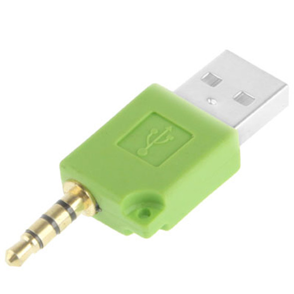 USB Data Dock Charger Adapter, For iPod shuffle 3rd / 2nd, Length: 4.6cm(Green)