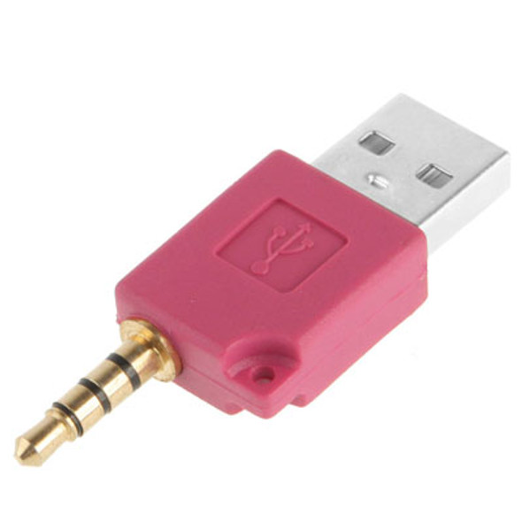 USB Data Dock Charger Adapter, For iPod shuffle 3rd / 2nd, Length: 4.6cm(Magenta)