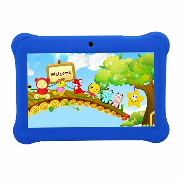 Q88 Kids Education Tablet PC, 7.0 inch, 512MB+8GB, Android 4.4 Allwinner A33 Quad Core, WiFi, Bluetooth, OTG, FM, Dual Camera, with Silicone Case (Blue)