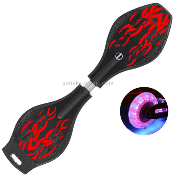 Fashion Two-wheeled Skateboard Luminous Flash Wheel Vitality Board(Red)