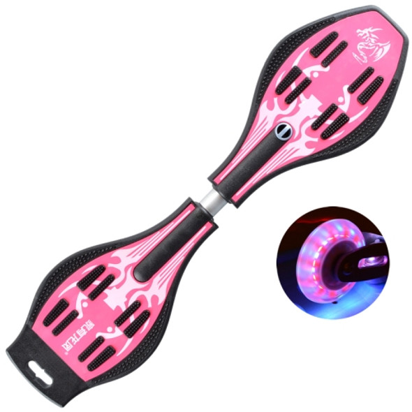 Fashion Two-wheeled Skateboard Luminous Flash Wheel Vitality Board(Pink)