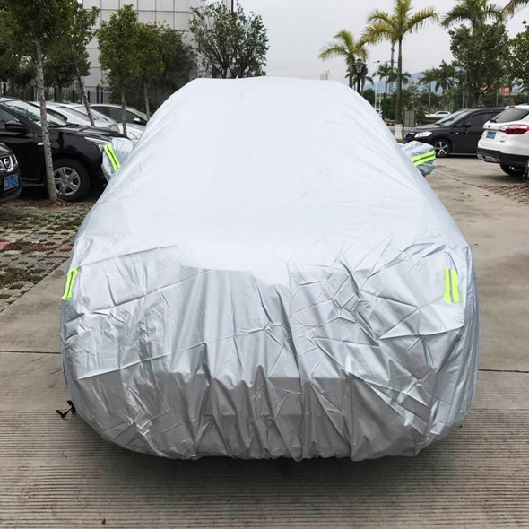 PEVA Anti-Dust Waterproof Sunproof SUV Car Cover with Warning Strips, Fits Cars up to 5.3m(207 inch) in Length