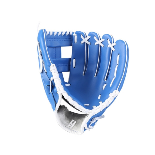 PVC Outdoor Motion Baseball Leather Baseball Pitcher Softball Gloves, Size:12.5 inch(Blue)