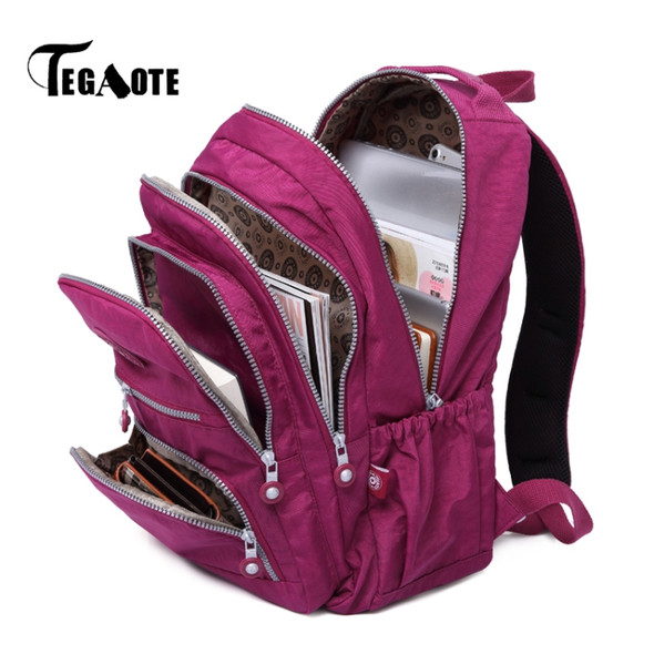 Backpacks School Backpack for Teenage Girls Female Laptop Bagpack Travel Bag, Size:31X14X42cm(Light blue)