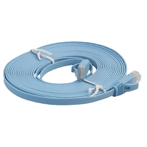 5m CAT6 Ultra-thin Flat Ethernet Network LAN Cable, Patch Lead RJ45(Blue)