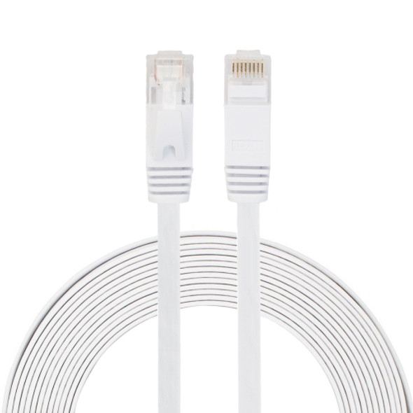 5m CAT6 Ultra-thin Flat Ethernet Network LAN Cable, Patch Lead RJ45(White)