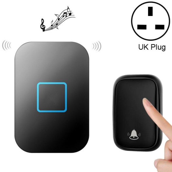 CACAZI FA88 Self-Powered Smart Home Wireless Doorbell, UK Plug(Black)