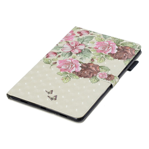 3D Horizontal Flip Leather Case with Holder & Card Slots For Galaxy Tab A 10.5(Flower Butterfly)