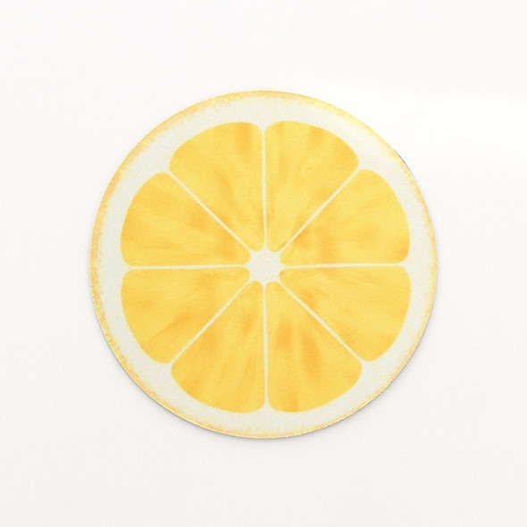 2 PCS 22cm Cute Fruit Series Round Mouse Pad Desk Pad Office Supplies(Lemon)