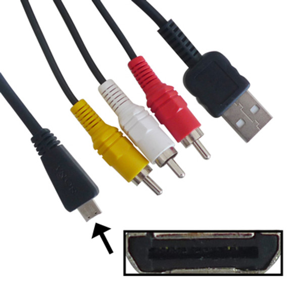 Digital Camera 2 in 1(USB + AV) Cable for SONY MD3 / W390 / T99 / WX5
