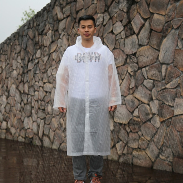 Long Sleeve Cuff Windproof Upgrade Version of One-piece Environmental Protection Transparent Raincoat Average Size