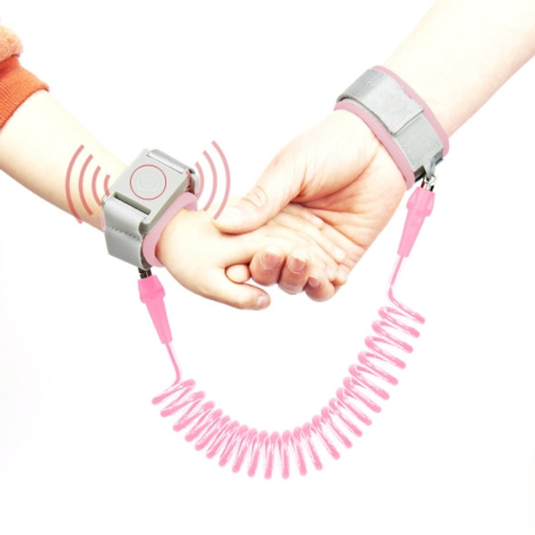 Happywalk Kids Safety Anti Lost Wrist Link Traction Rope with Induction Lock, Length: 2m(Pink)