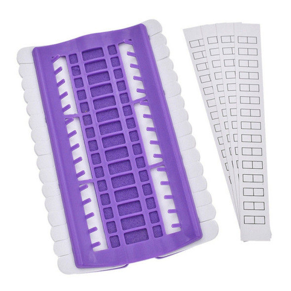 Cross Stitch Embroidery Special Tool 30 Hole Cable Arranger Threader Needle Box Pin Winder(Purple)