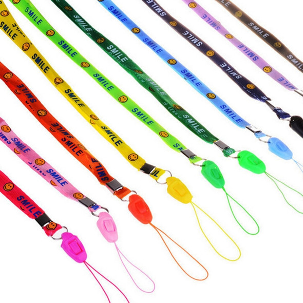 100 PCS Smiling Face Lanyards for ID Card Working Card Badge