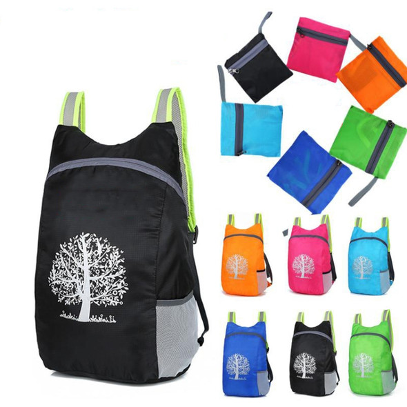 15L Folding Backpack Hiking Camping Bag Ultra Light Outdoor Sport Waterproof Travel Backpack(Black)