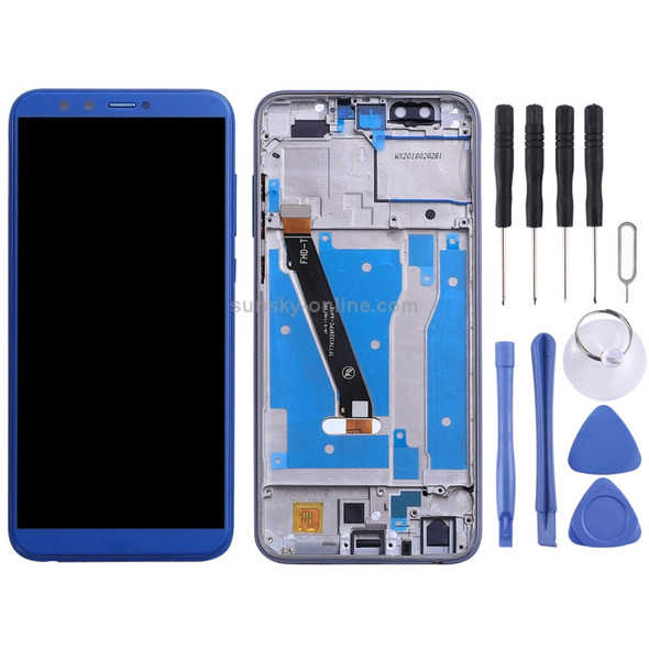 LCD Screen and Digitizer Full Assembly with Frame for Huawei Honor 9 Lite(Blue)