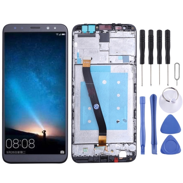 LCD Screen and Digitizer Full Assembly with Frame for Huawei Mate 10 Lite / Nova2i (Malaysia) / Maimang 6 (China) / Honor 9i (India) / G10(Black)