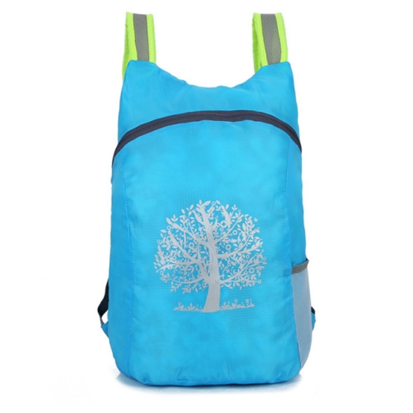 15L Folding Backpack Hiking Camping Bag Ultra Light Outdoor Sport Waterproof Travel Backpack(Sky Blue)
