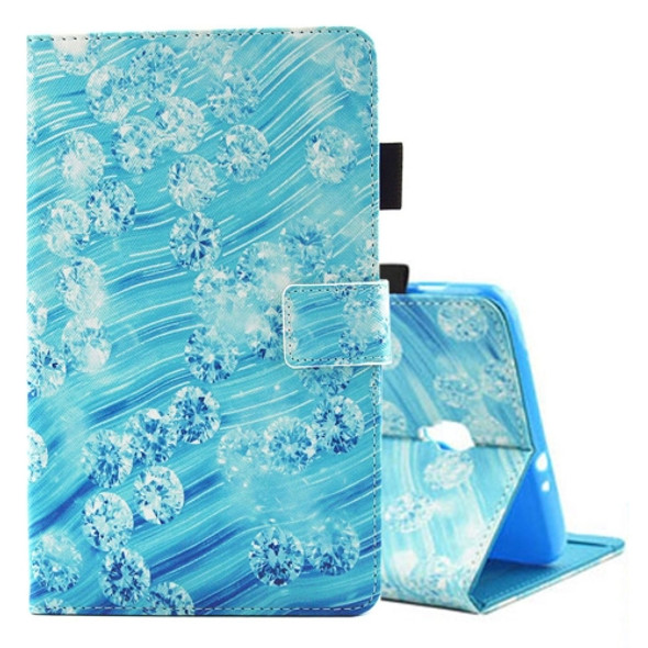 For Galaxy Tab A 8.0  / T380 & T385 Diamond Pattern Horizontal Flip Leather Case with Holder & Card Slots
