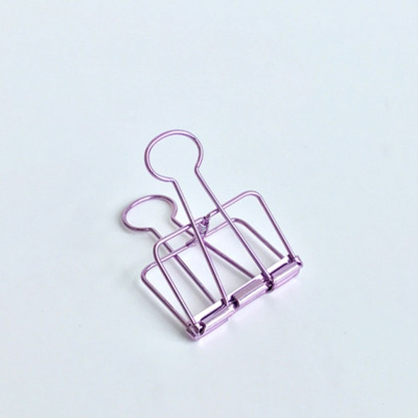 Metal Hollow Long Tail Clip Creative Stationery Office Paper Clip, Szie:L(Purple)