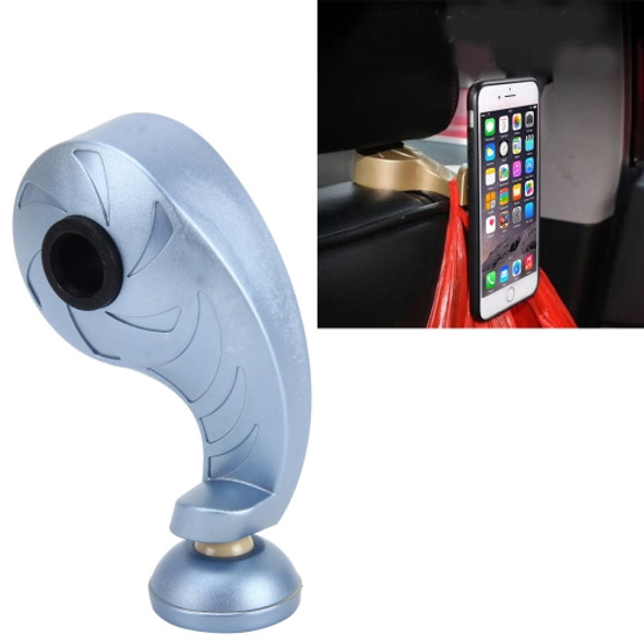 2 in 1 Vehicle Back Seat Hanger Hook Mobile Phone Magnetic Holder(Blue)