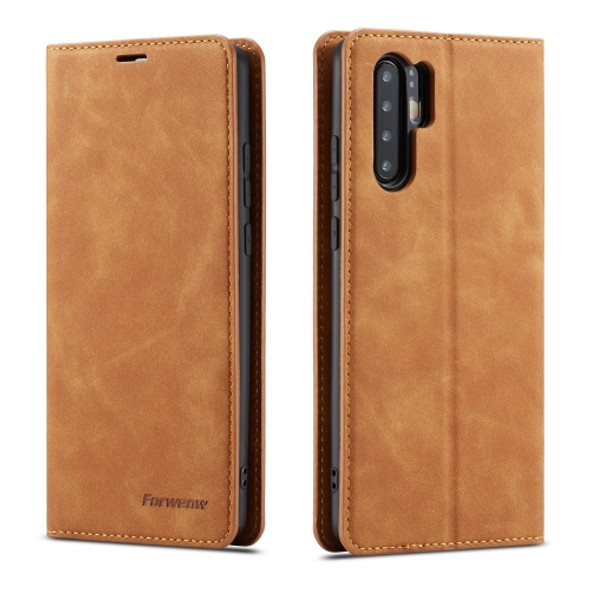For Huawei P30 Pro Forwenw Dream Series Oil Edge Strong Magnetism Horizontal Flip Leather Case with Holder & Card Slots & Wallet & Photo Frame(Brown)
