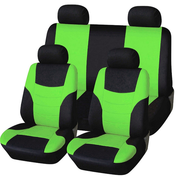 Universal Car Seat Cover Personality Stitching Automotive Chairs Protective Sleeve Cloth Automobile Seats Covers(Green)