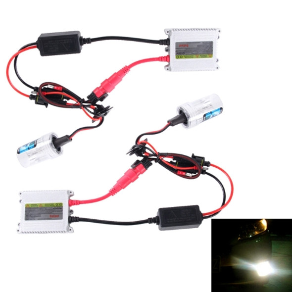 2PCS 35W HB3/9005 2800 LM Slim HID Xenon Light with 2 Alloy HID Ballast, High Intensity Discharge Lamp with 2 Alloy HID Ballast, Color Temperature: 4300K