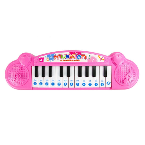 Cute Mini 21 key Early Education Electronic Keyboard Children Music Toys(Pink)