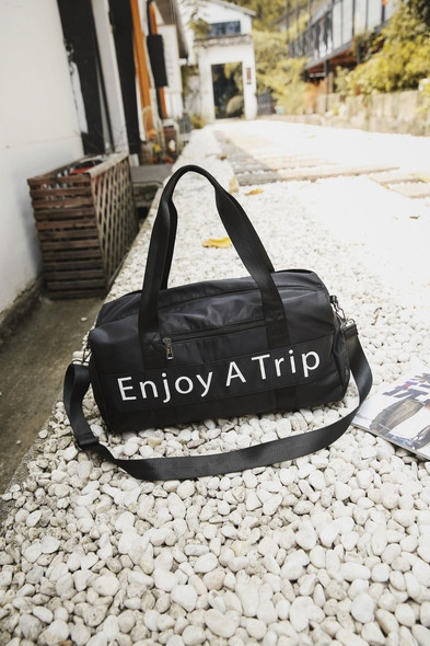 Leisure Sport Handbag Shoulder Travel Bag (Color:Black Size: + S)