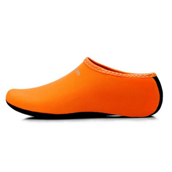 Yoogan 2 Pairs Unisex Outdoor Non-Slip Beach Socks for Swimming Diving Snorkeling, Shoe Size:3XS?26-27?(Orange)